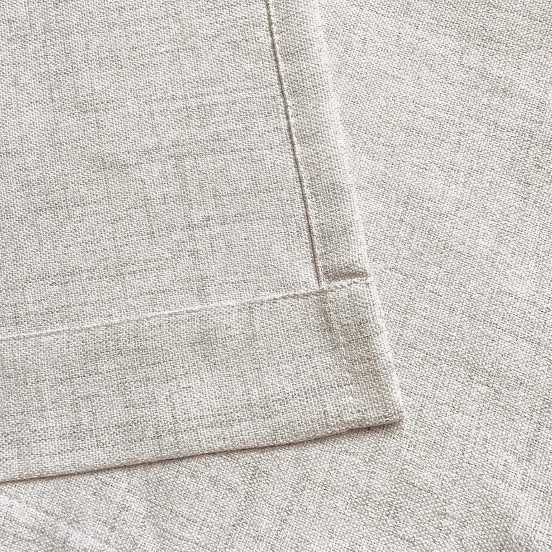 Oindec Faux Linen Valance for Windows Kitchen Living Room Valances Rod Pocket Farmhouse Country Rustic Bathroom Small Window Treatment (54x15 inch, Natural) - Image 5